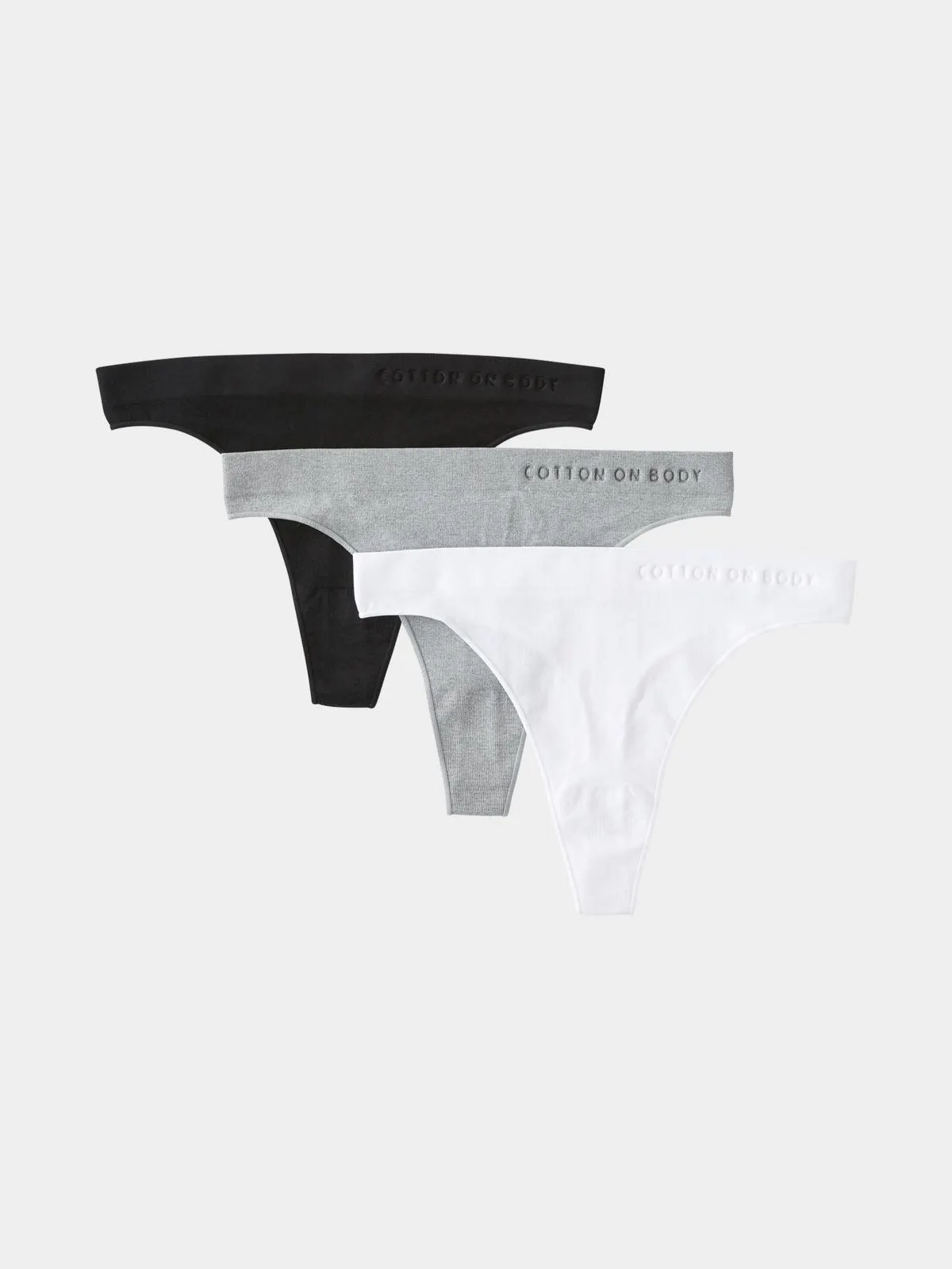 Women's Cotton On Multicolour Seamless High Cut G String Brief 3 Pack