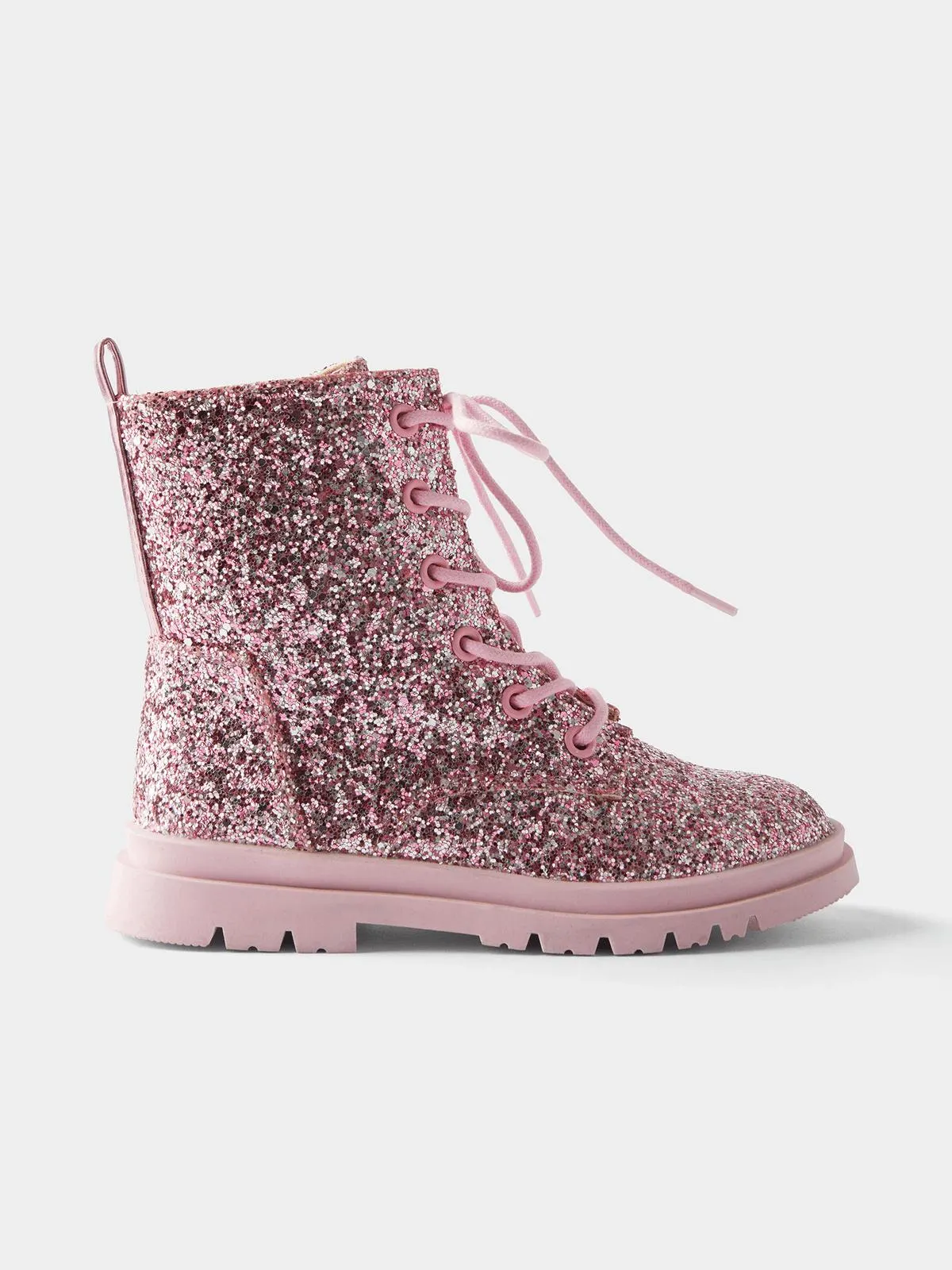 Cotton On Kids Pink Combat Lug Boots