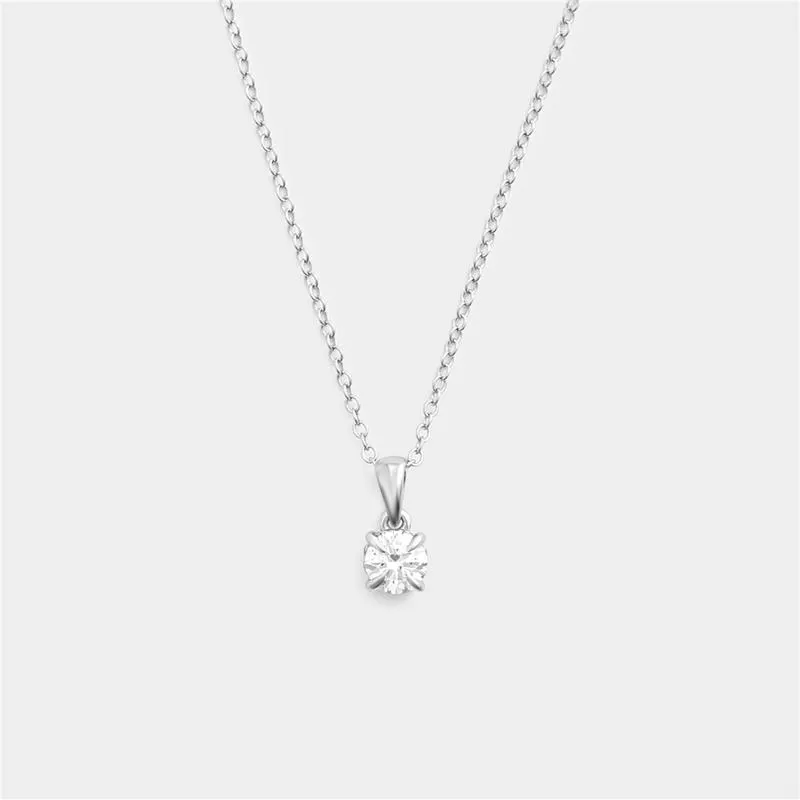White Gold 0.5ct Lab Grown Diamond Solitaire Pedant