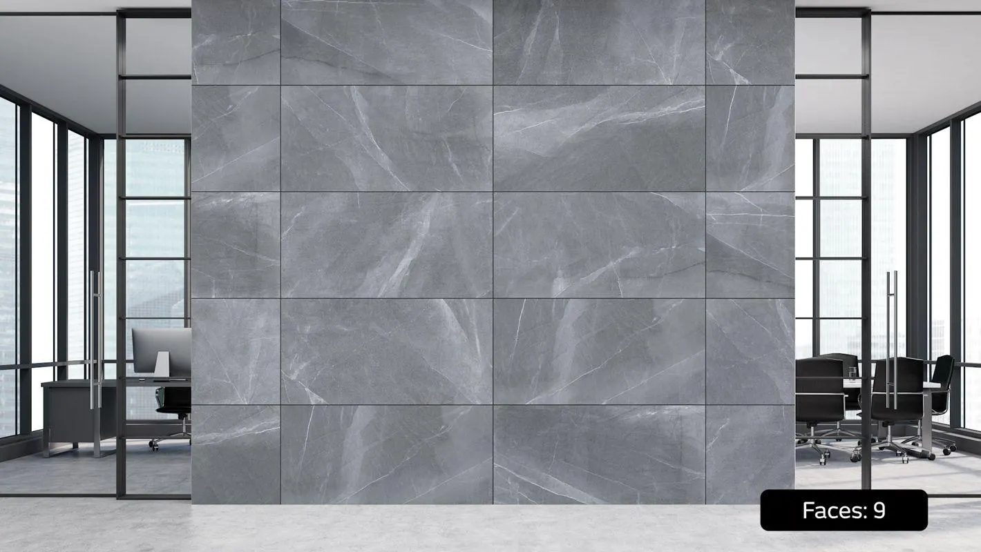 Kronos Charcoal Matt Glazed Eco Porcelain Tile 600 x 1200mm