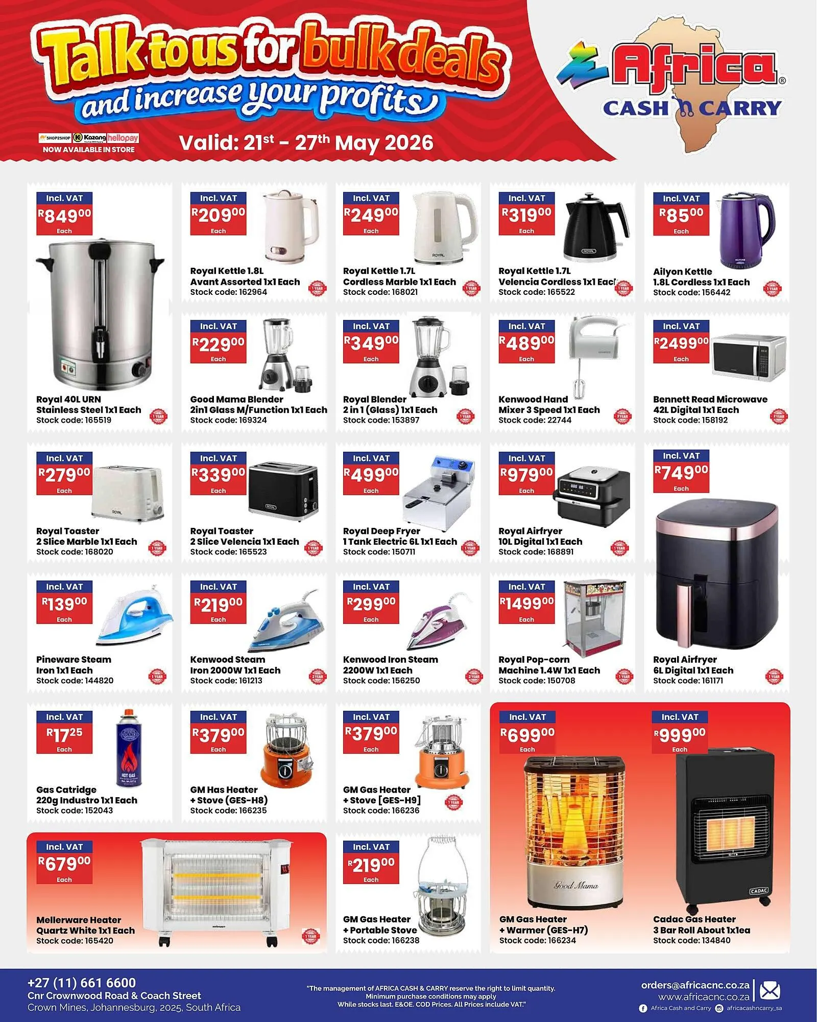 Africa Cash and Carry catalogue from 21 May to 27 May 2026 - Catalogue Page 31