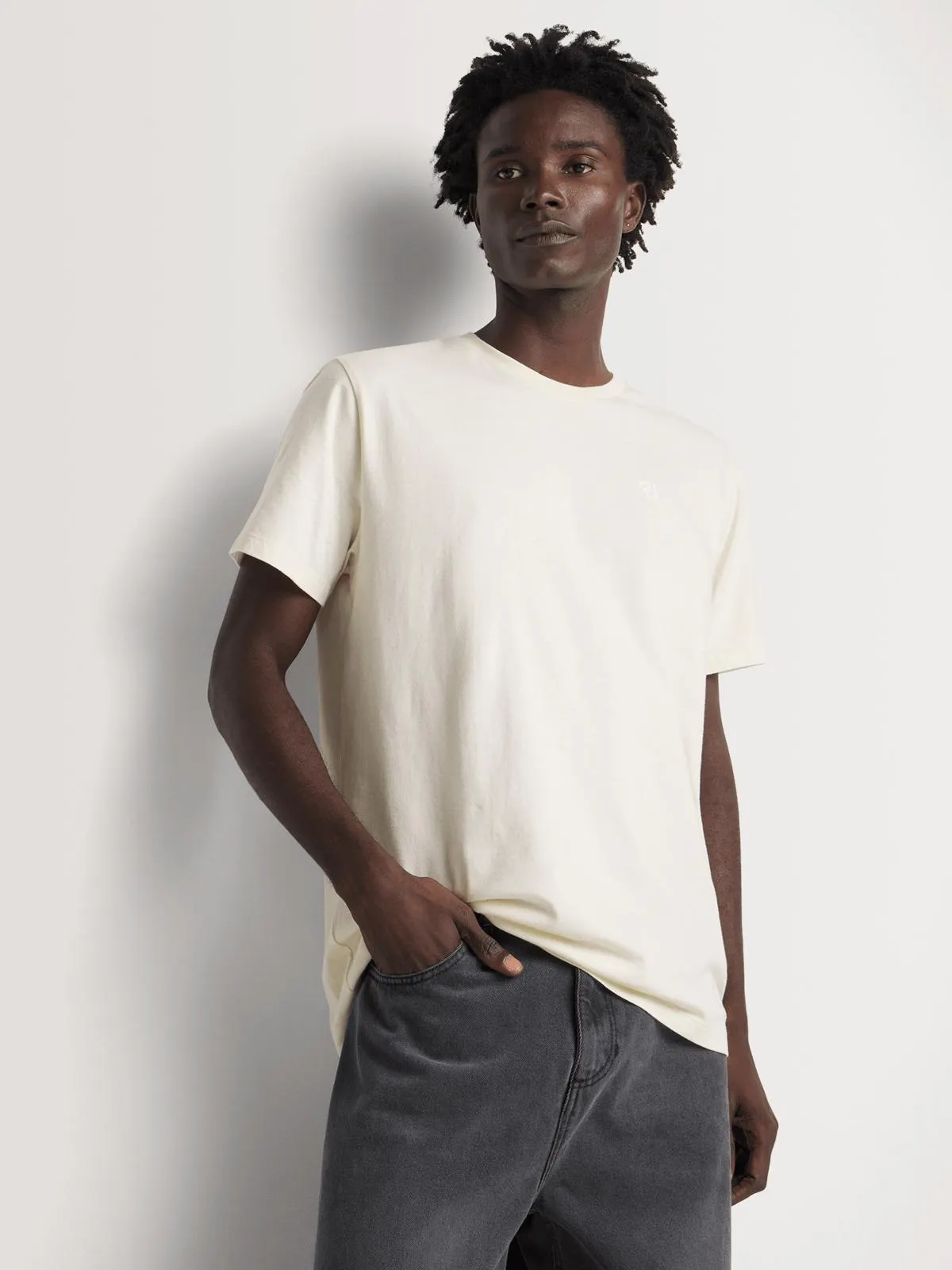 Relay Jeans Men's Crewneck Ecru T-Shirt