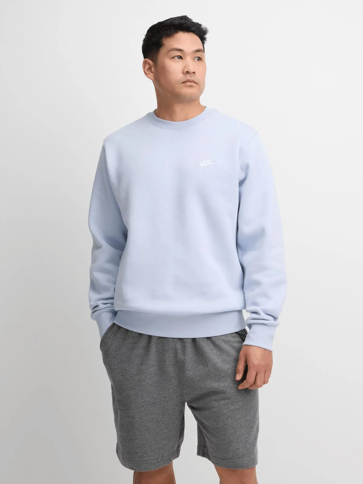 Nike Mens Club Fleece Ghost/White Sweatshirt