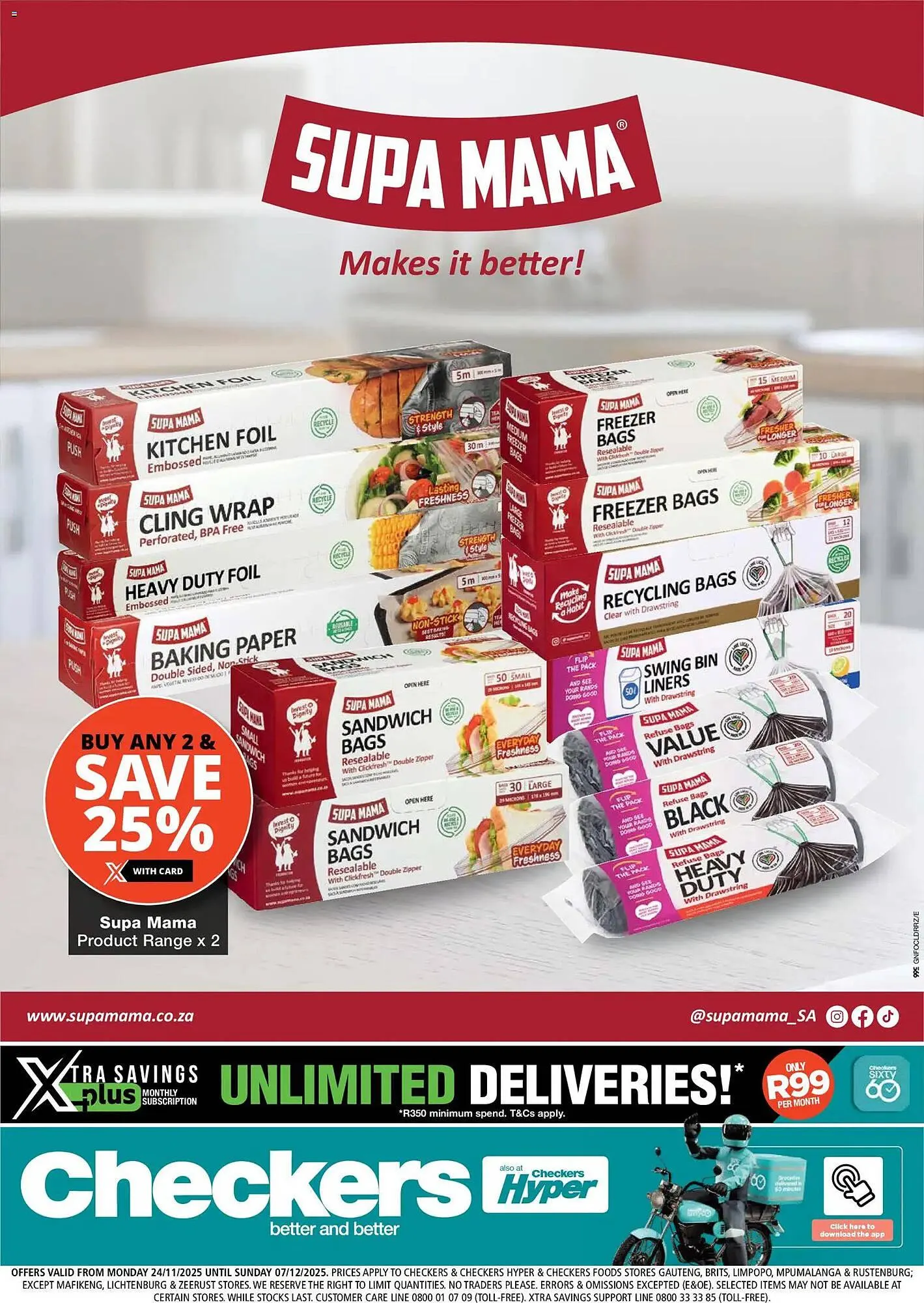 Checkers catalogue from 24 November to 7 December 2025 - Catalogue Page 1