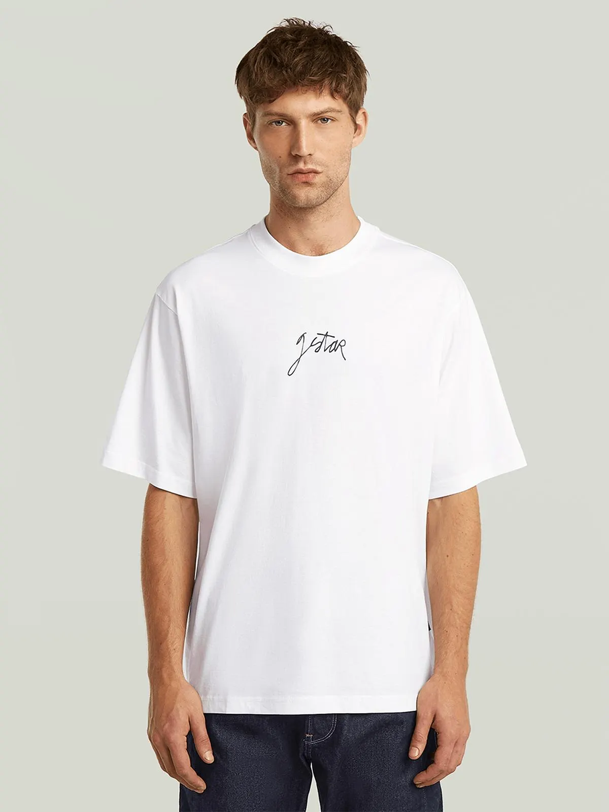 G-Star Men's Boxy Centre White T-Shirt