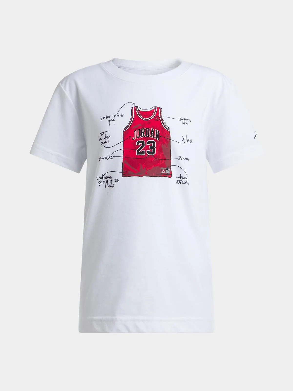 Jordan Unisex Kids Jersey Print White T-Shirt