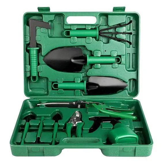 Stainless Steel Gardening Tools Set 10Pieces Green