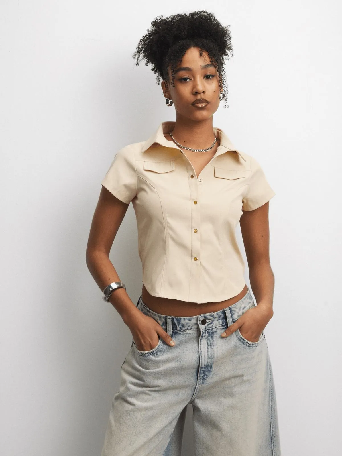 The FIX Women's Natural Fitted Shirt