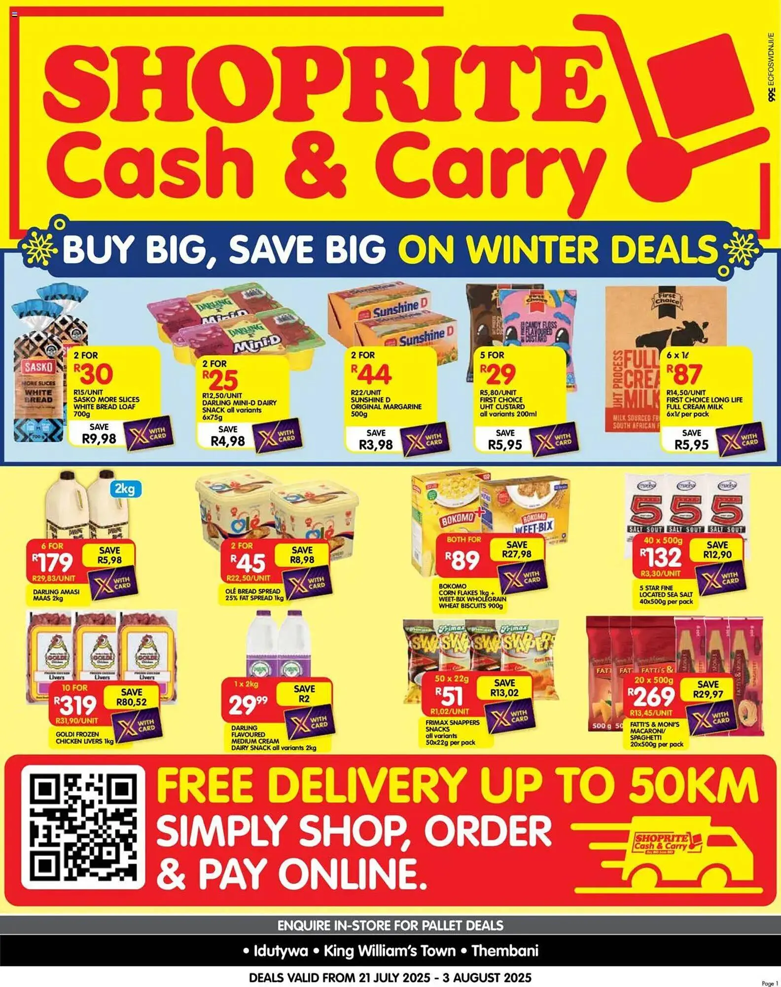 Shoprite catalogue from 21 July to 3 August 2025 - Catalogue Page 1