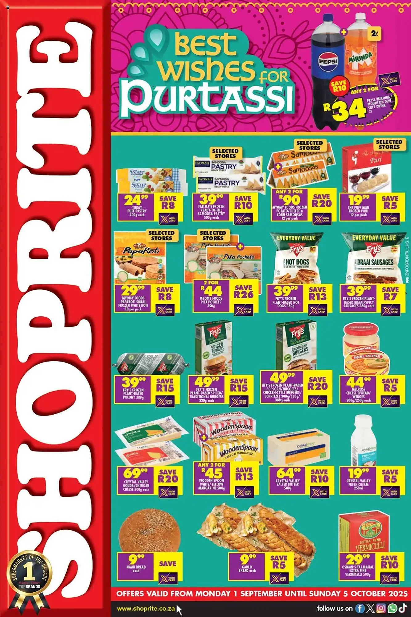 Shoprite catalogue from 1 September to 5 October 2025 - Catalogue Page 1