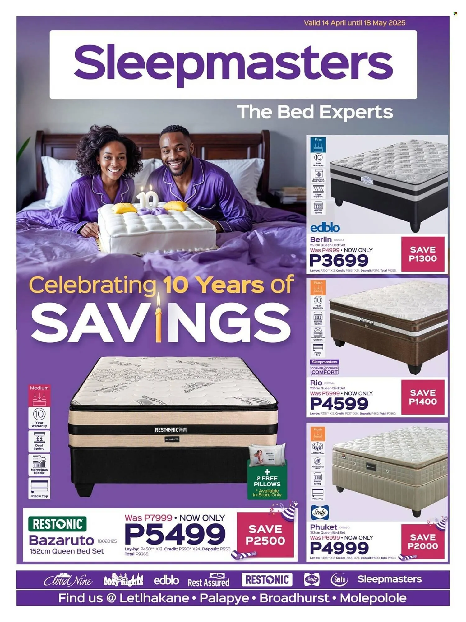 Sleepmasters catalogue from 14 April to 18 May 2025 - Catalogue Page 1