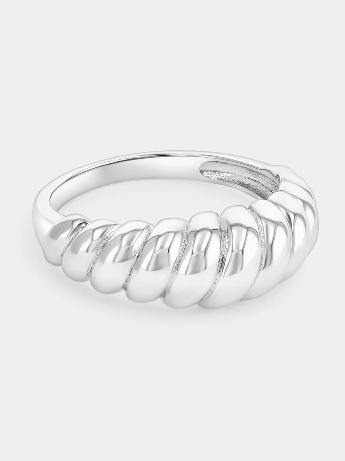 Sterling Silver Bold Croissant Ring