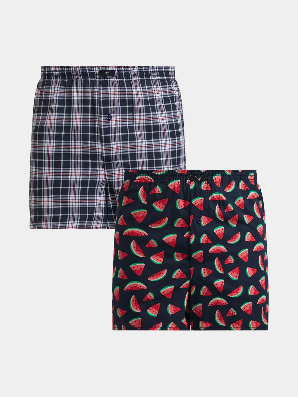 Exact Men's Red & Navy 2-Pack Boxer Shorts