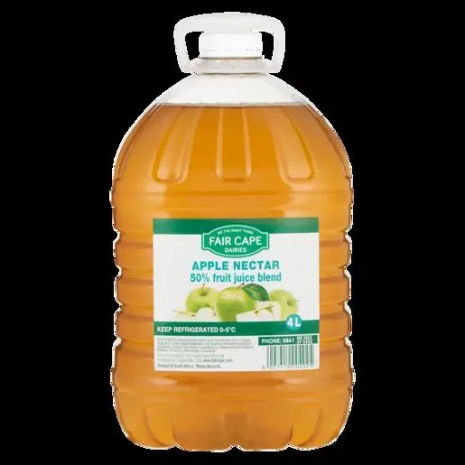 Fair Cape Dairies 50% Apple Flavoured Fruit Nectar Bottle 4L