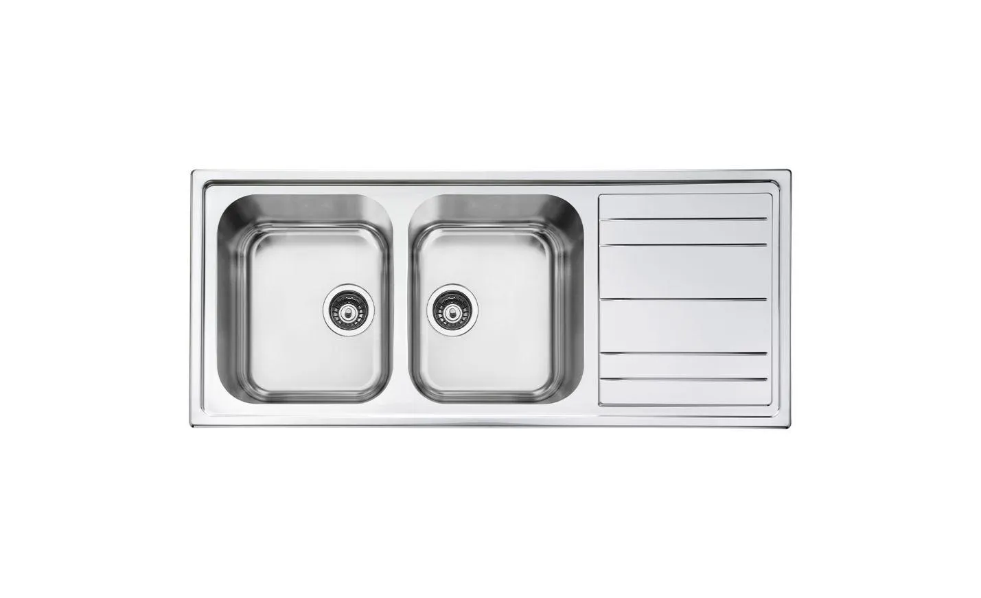 Smeg Aurora Double Sink With Two Strainer Wastes 1160 x 500 x 194mm
