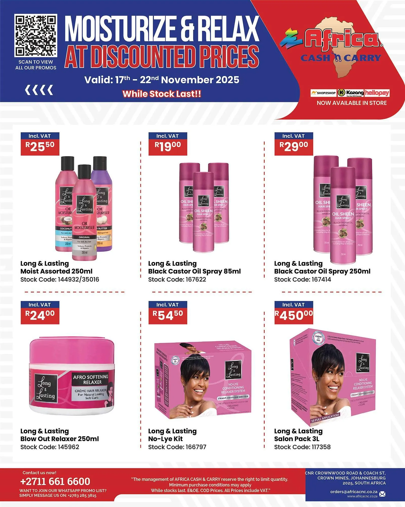 Africa Cash and Carry catalogue from 17 November to 22 November 2025 - Catalogue Page 1