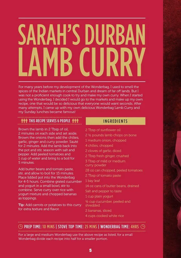 Wonderbag Recipe Book from 8 January to 30 June 2024 - Catalogue Page 6