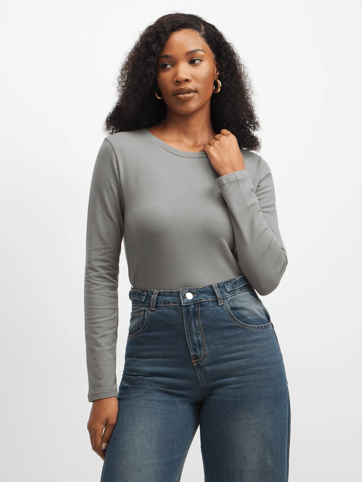 Jet Women's Grey Melange T-Shirt