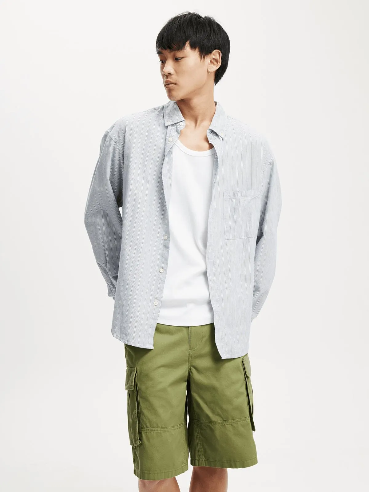 Men's Cotton On Green Baggy Cargo Shorts