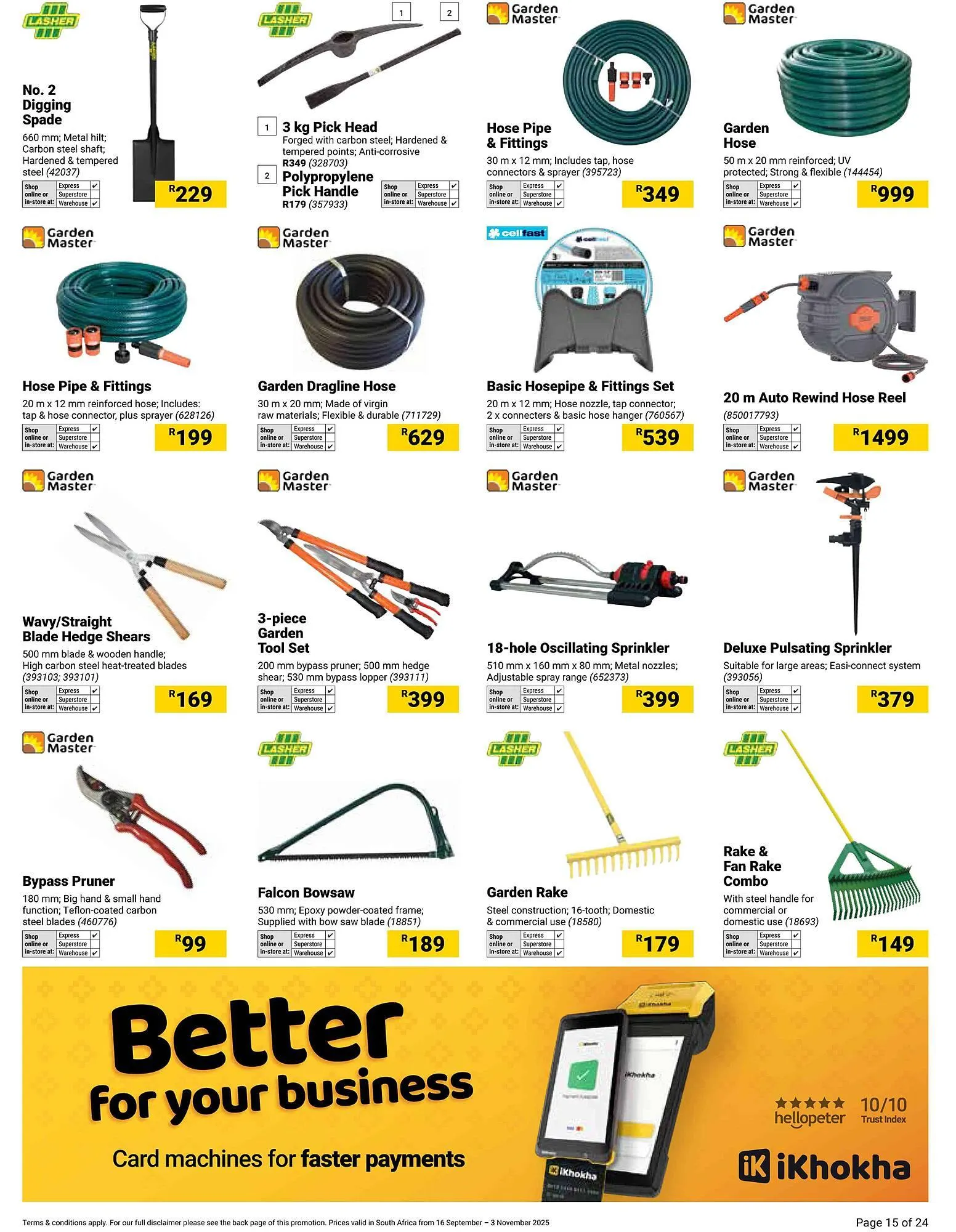 Builders Warehouse catalogue from 16 September to 3 November 2025 - Catalogue Page 15