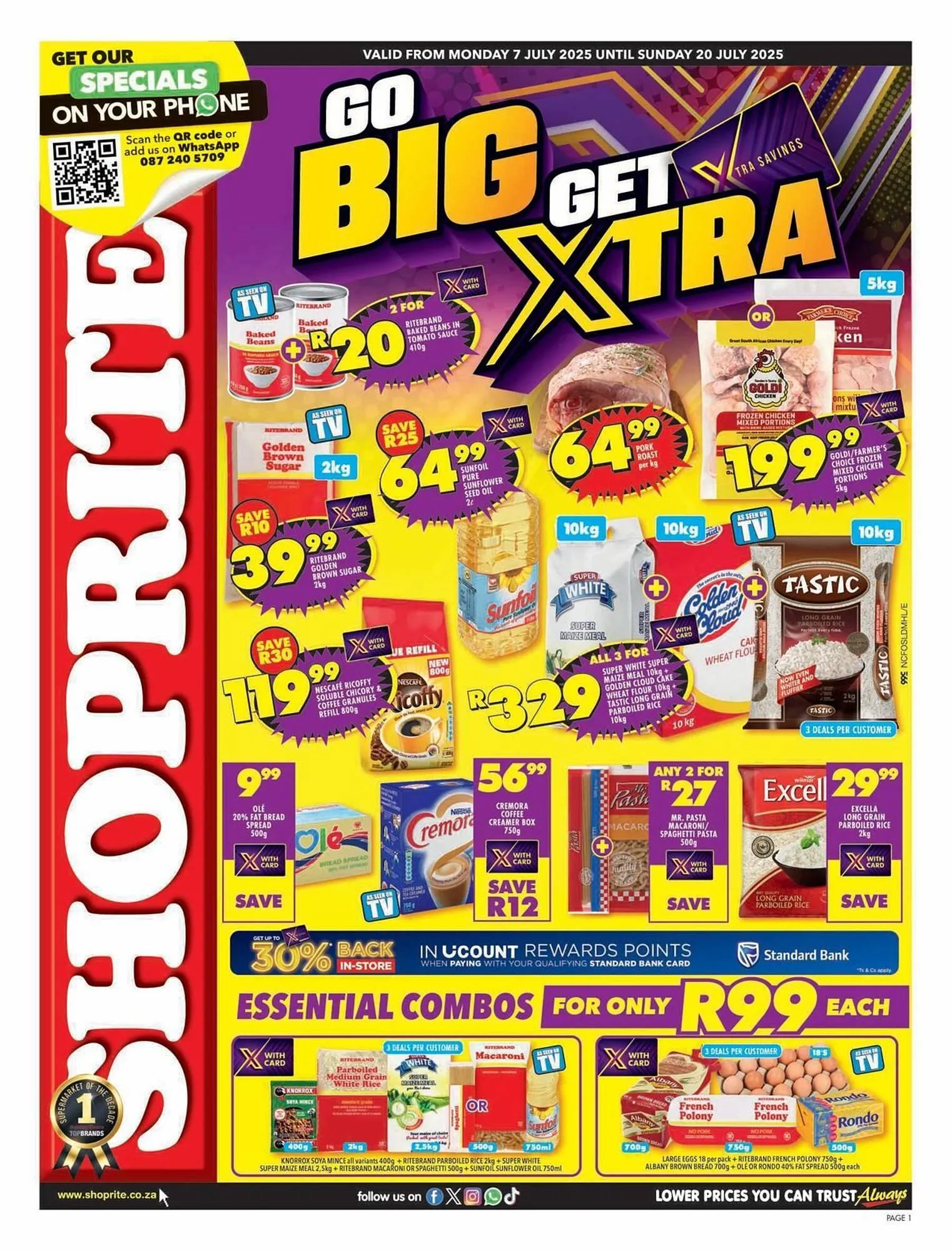 Shoprite catalogue from 7 July to 20 July 2025 - Catalogue Page 1