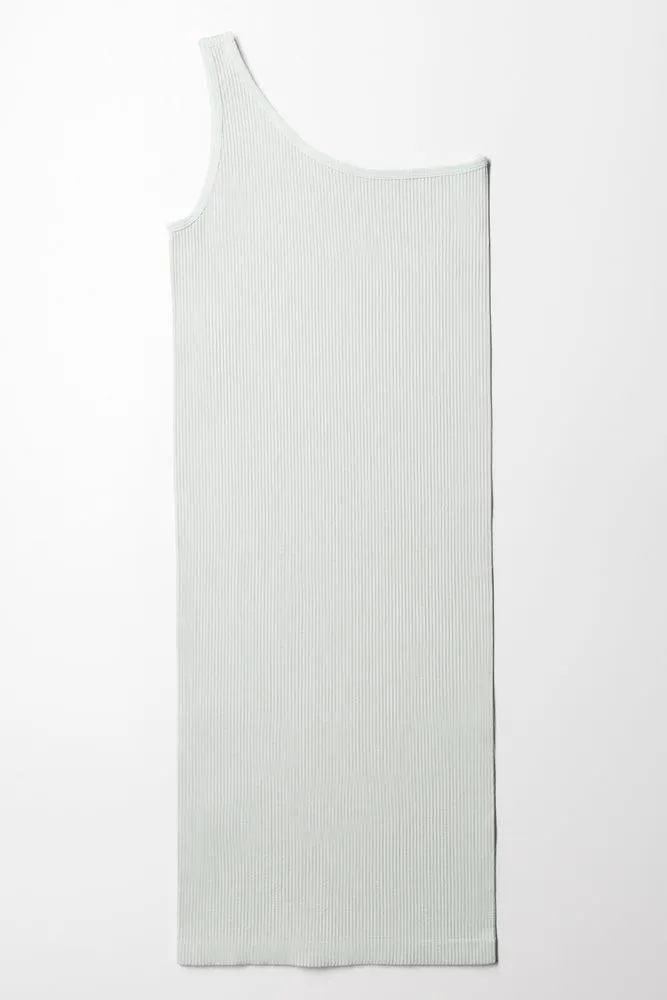 Seamless One Shoulder Dress Light Green