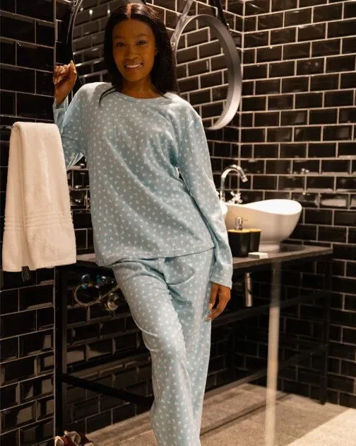 Ladies Fleece Heart PJ Set