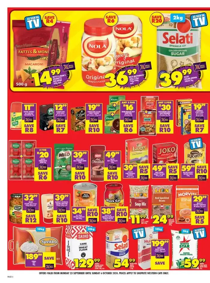 Shoprite Promise Western Cape from 24 September to 6 October 2024 - Catalogue Page 6