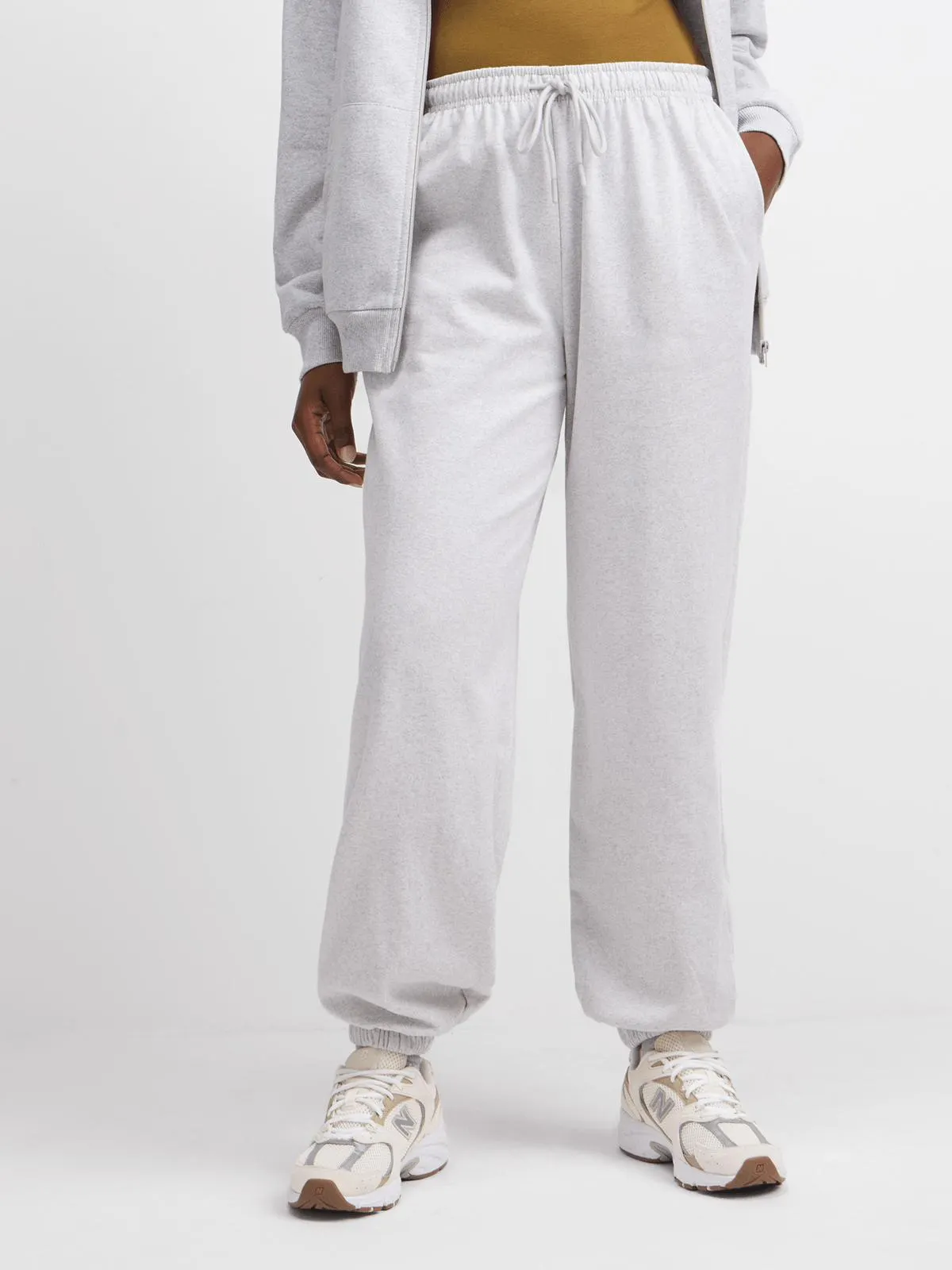 Jet Women's Grey Melange Active Pants