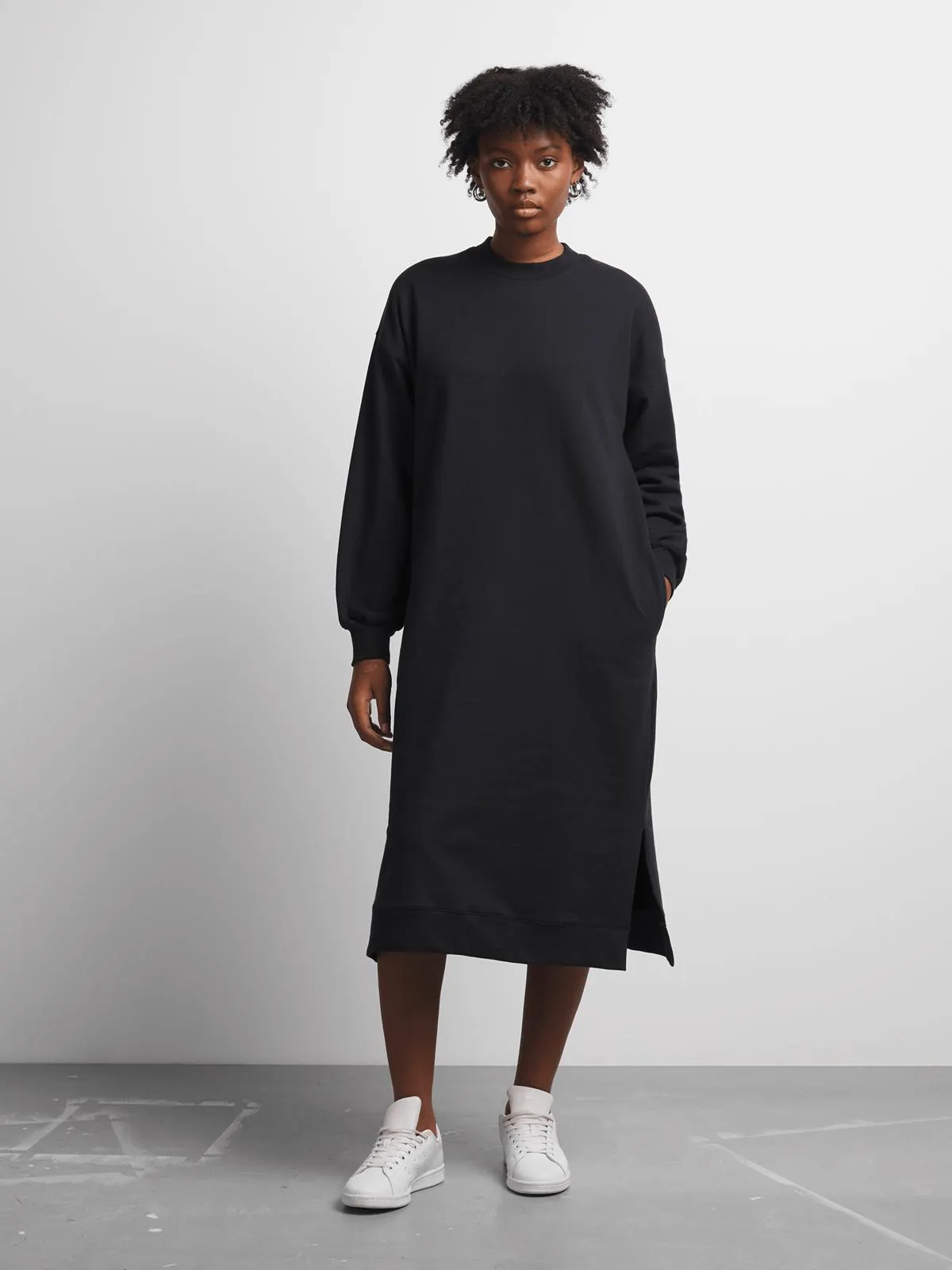 Women's Canvas Sweat Dress Black