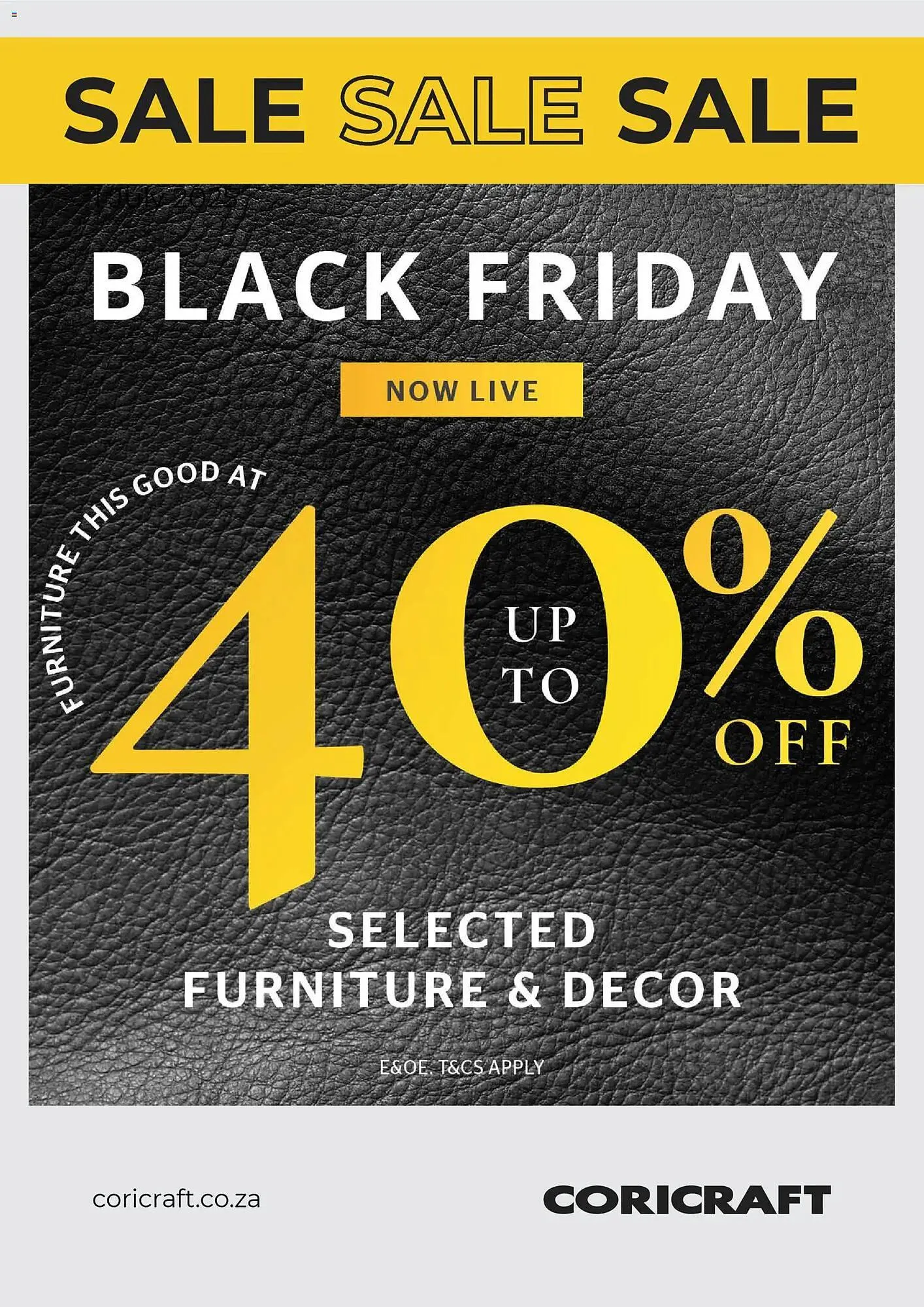 Coricraft catalogue from 23 October to 23 November 2025 - Catalogue Page 1