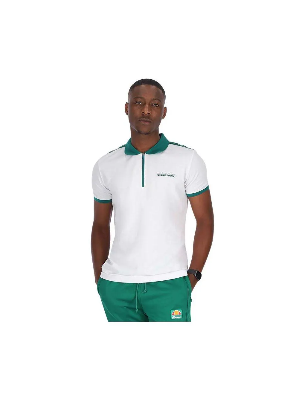 ellesse Shoulder Strap Palla Logo Mens Golfer White