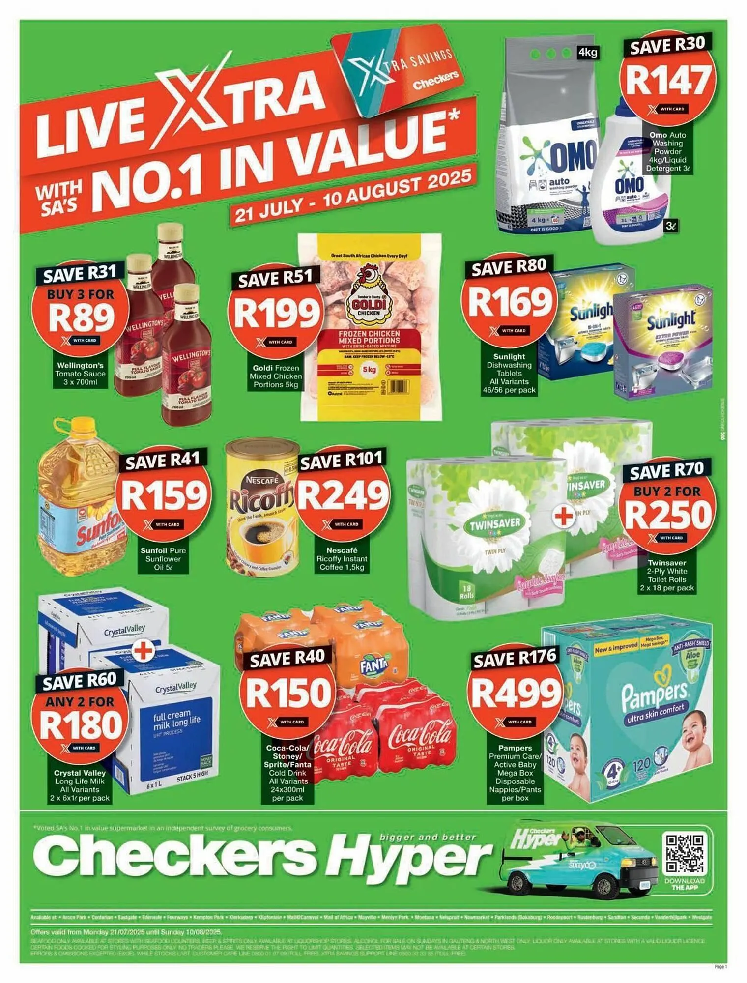 Checkers catalogue from 20 July to 10 August 2025 - Catalogue Page 1
