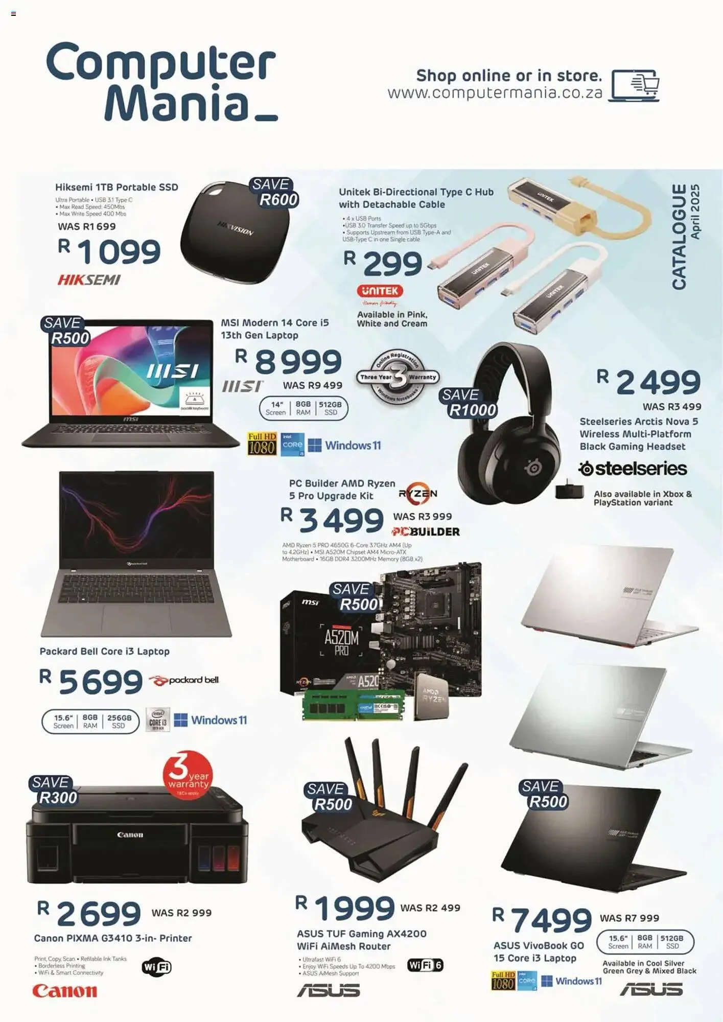 Computer Mania catalogue from 1 April to 30 April 2025 - Catalogue Page 1