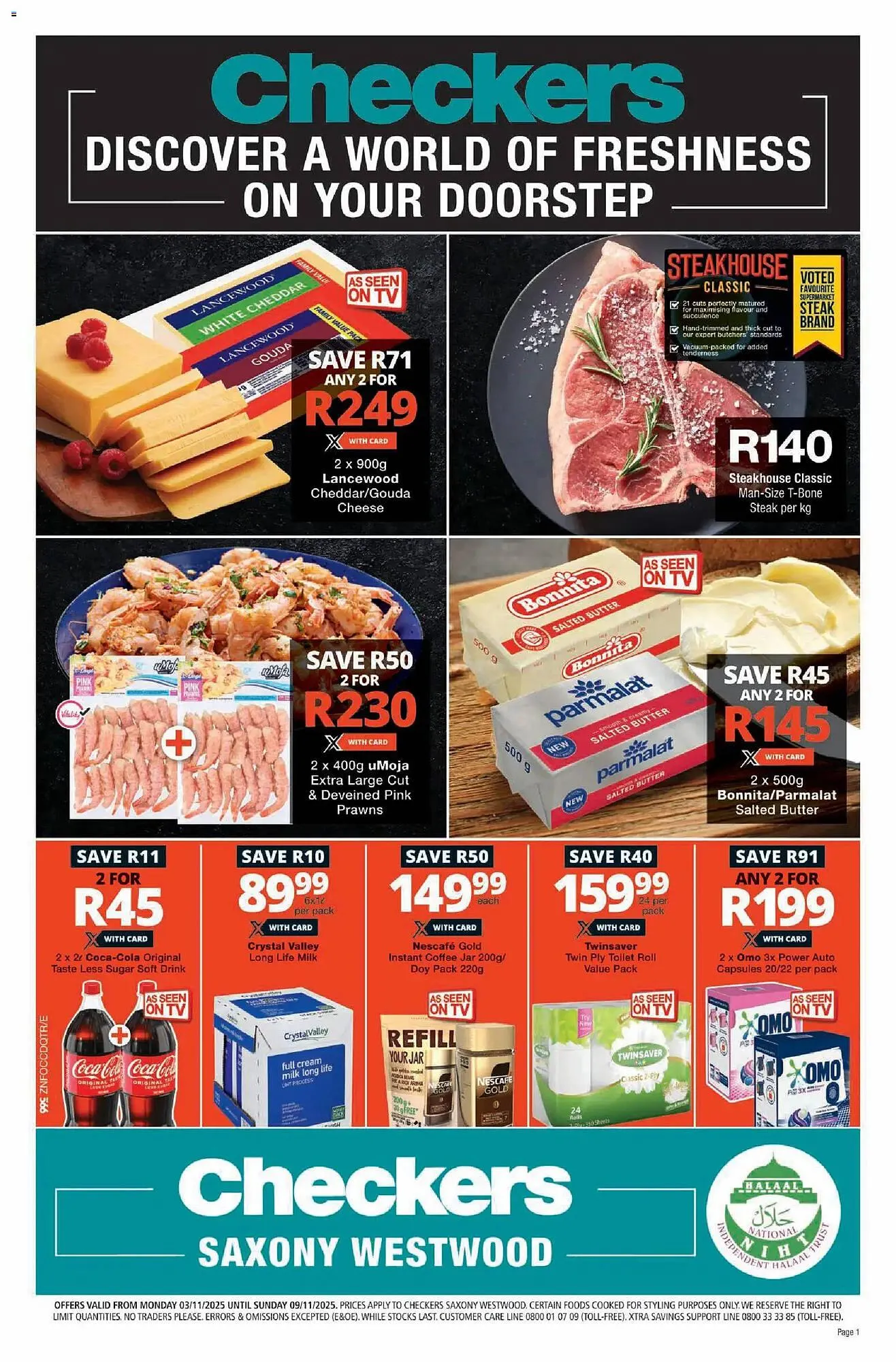 Checkers catalogue from 2 November to 9 November 2025 - Catalogue Page 1