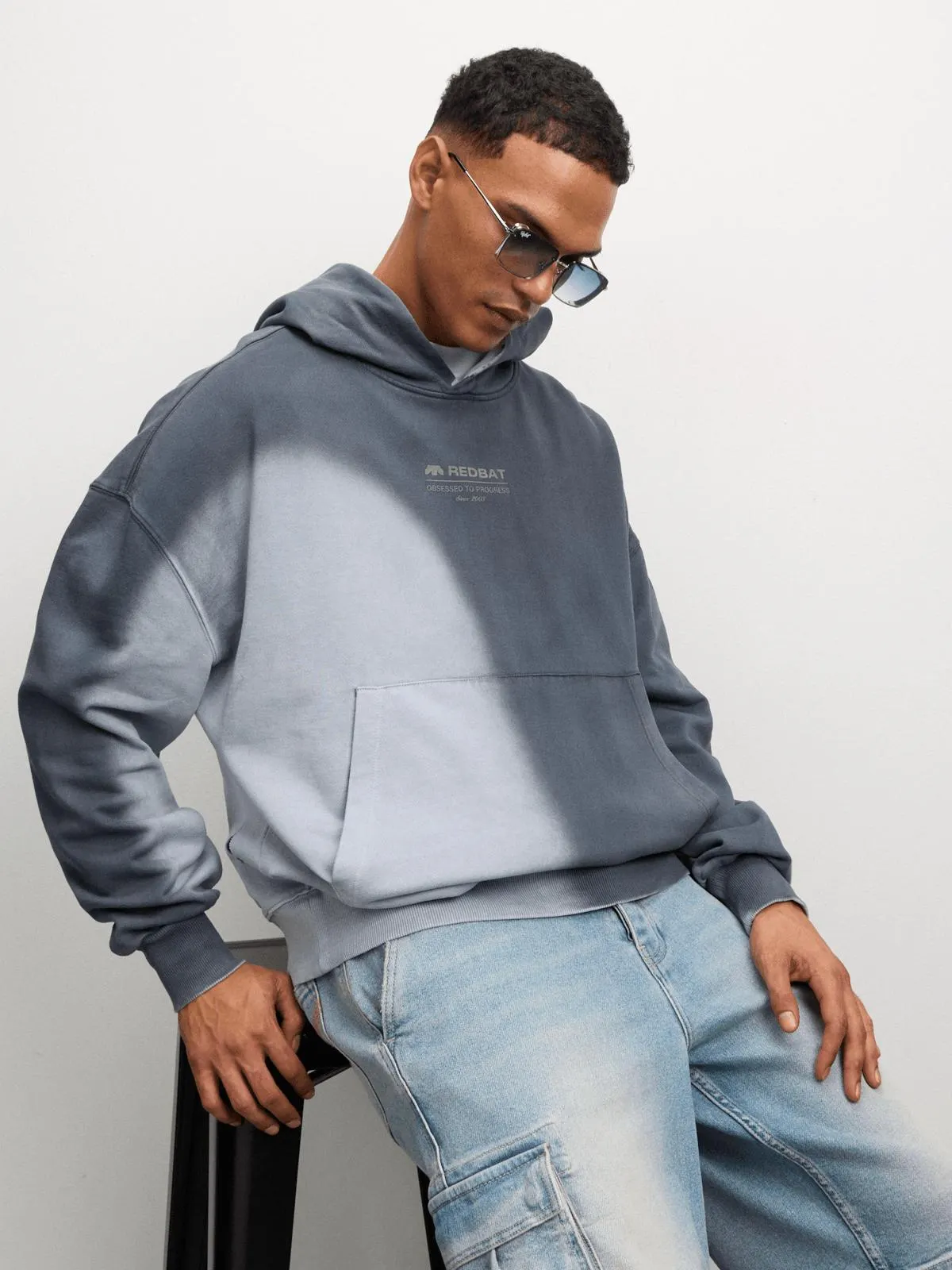 Redbat Classics Men's Laundered Grey Hoodie