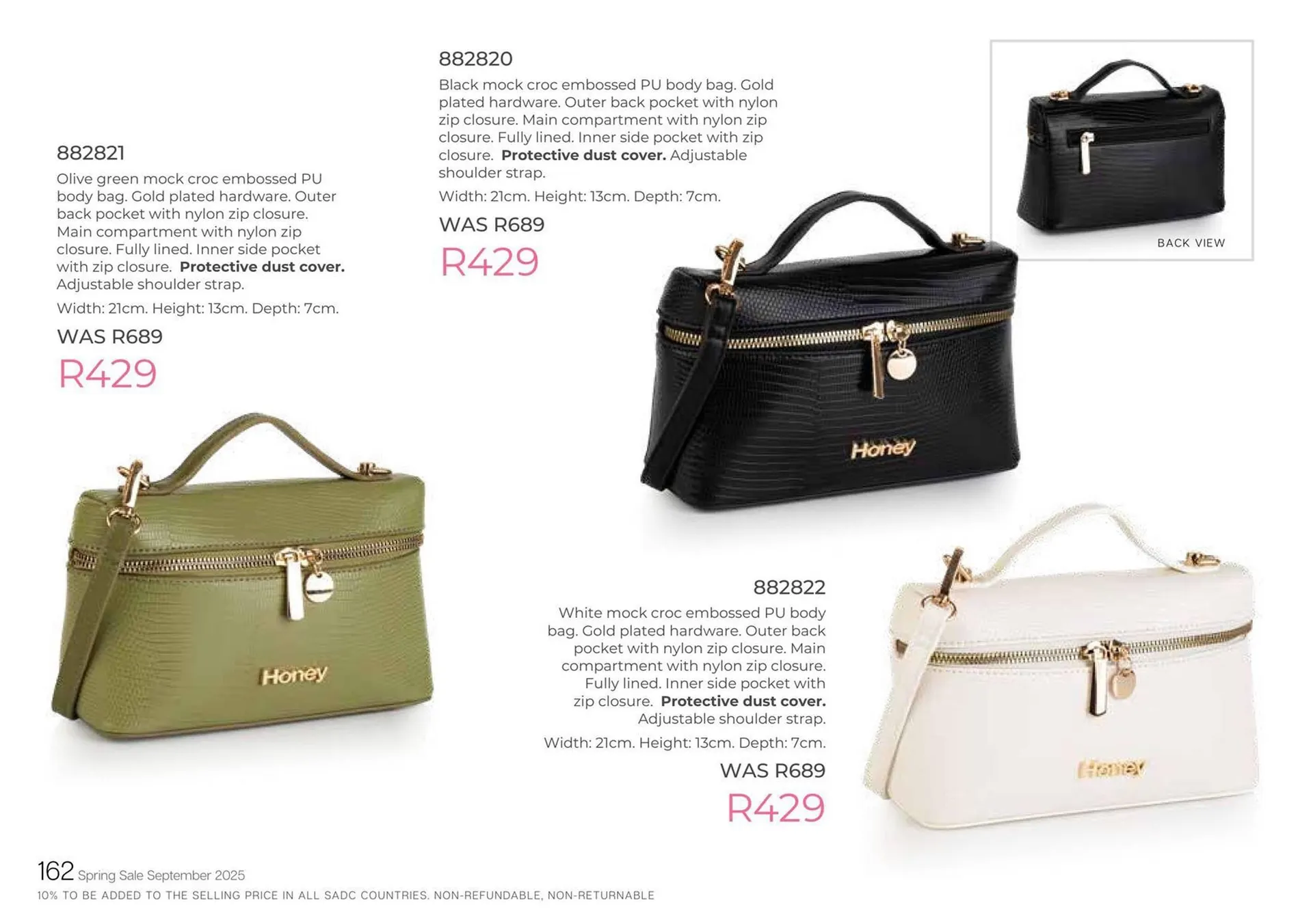 Honey Fashion Accessories catalogue from 3 September to 30 September 2025 - Catalogue Page 164