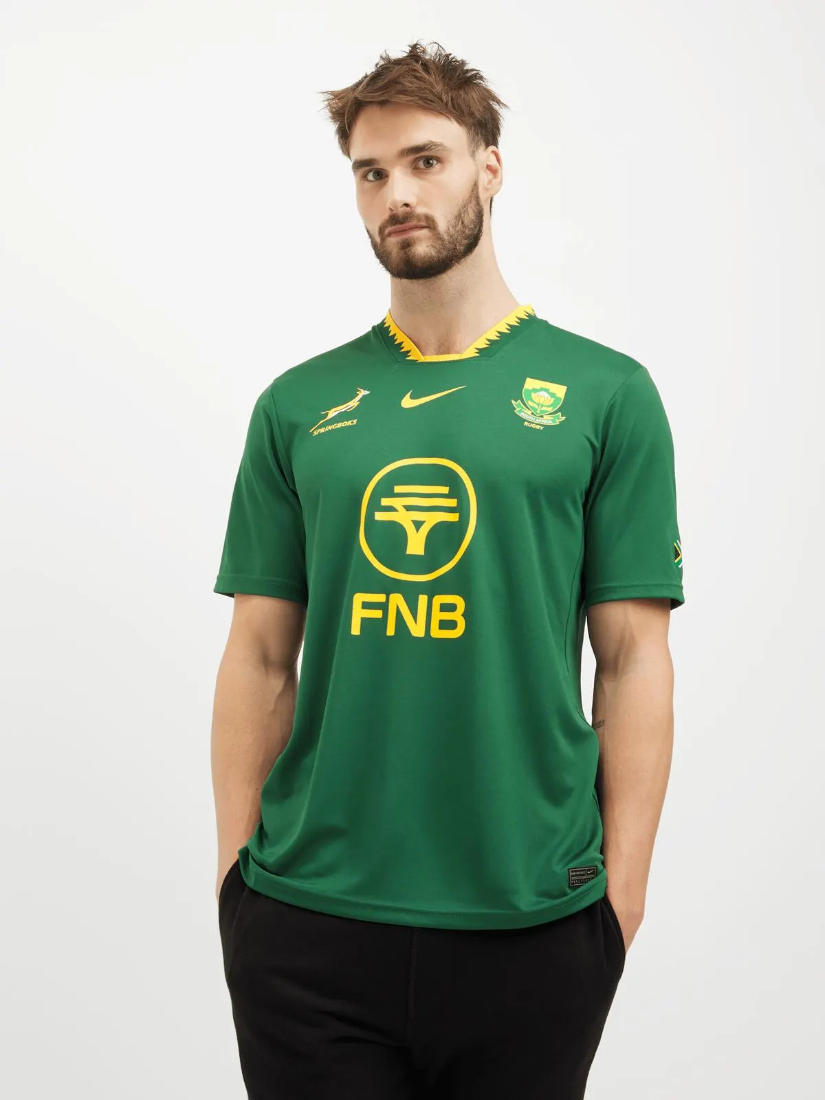 Nike Mens Springboks Home 25/26 Green Fan Jersey