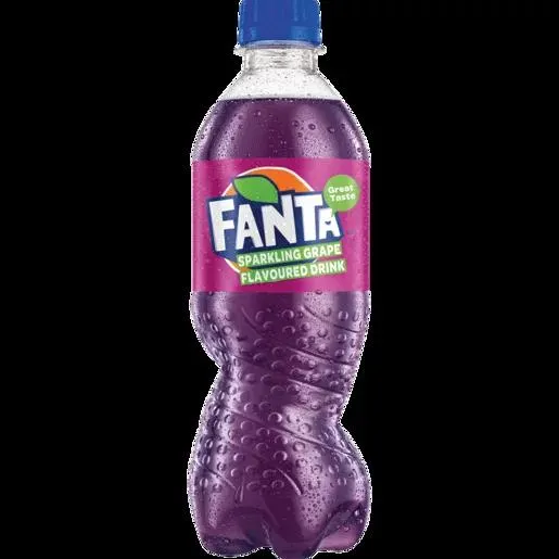 Fanta Grape Flavoured Sparkling Soft Drink Bottle 440ml