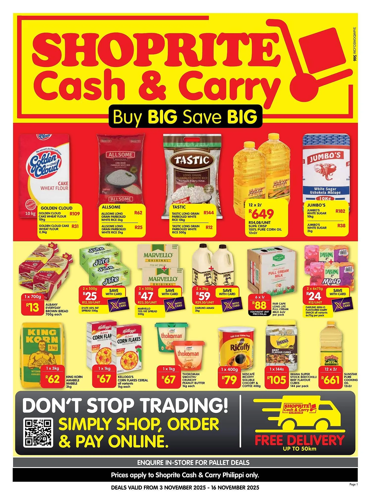 Shoprite catalogue from 3 November to 16 November 2025 - Catalogue Page 1