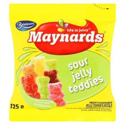 Maynards Sour Jelly Teddies 125g