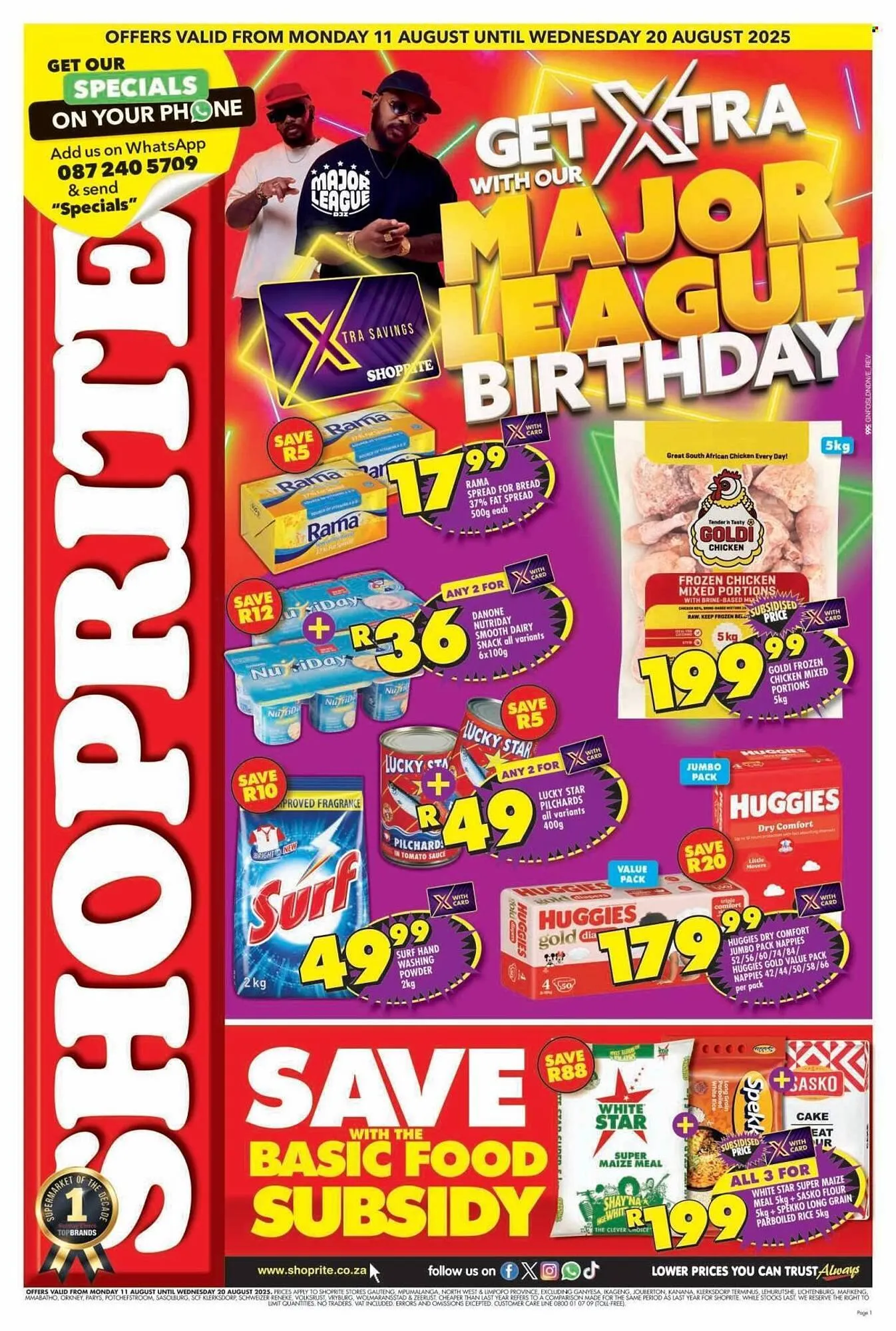 Shoprite catalogue from 11 August to 20 August 2025 - Catalogue Page 1