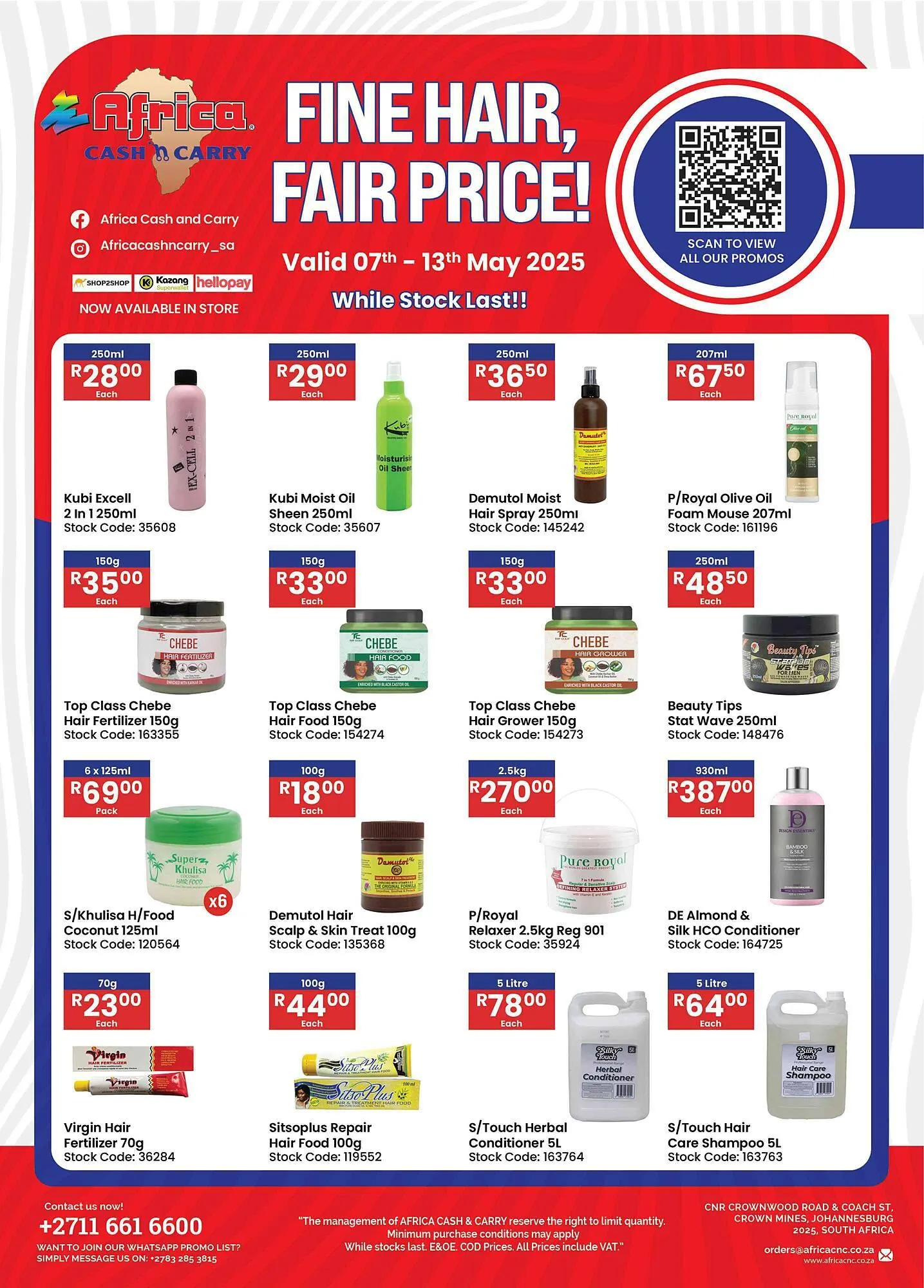 Africa Cash and Carry catalogue from 7 May to 13 May 2025 - Catalogue Page 1