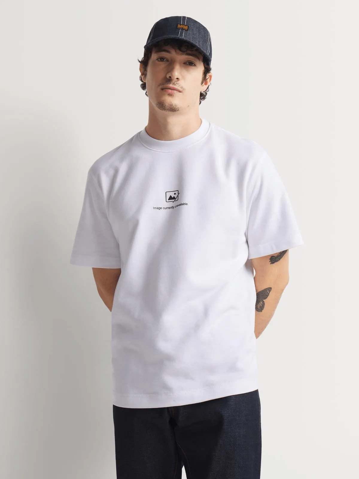 Men's Markham No Image Avalible Graphic Fleece White T-Shirt