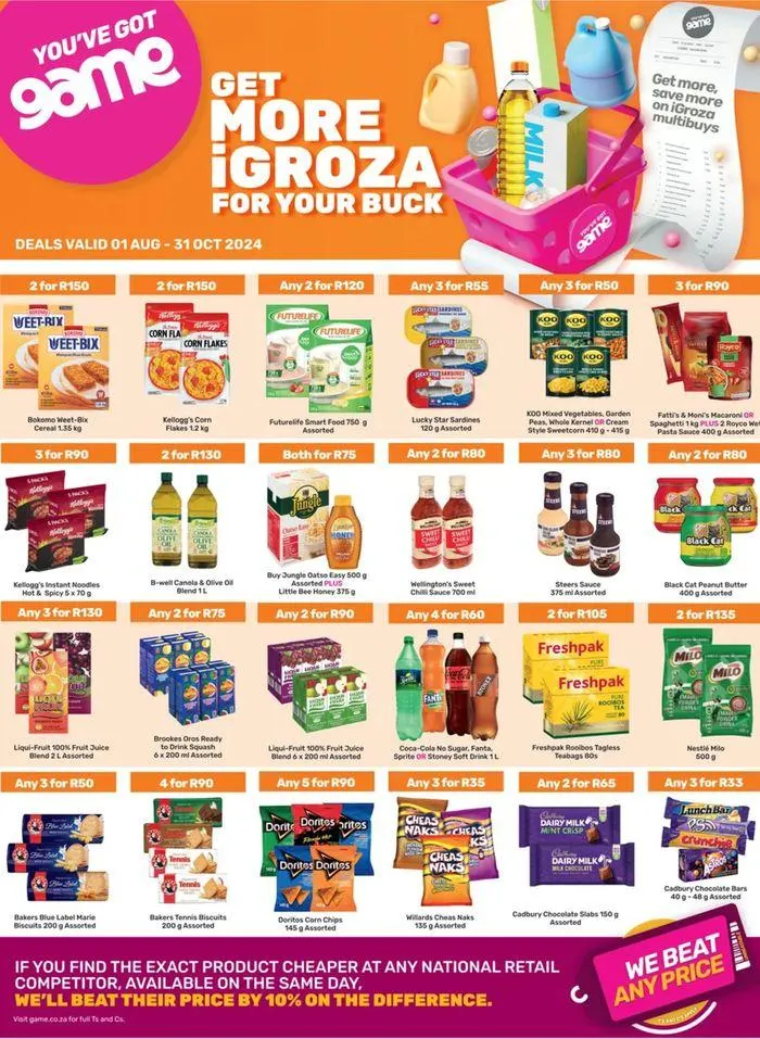 Leaflets Game from 1 August to 31 October 2024 - Catalogue Page 1