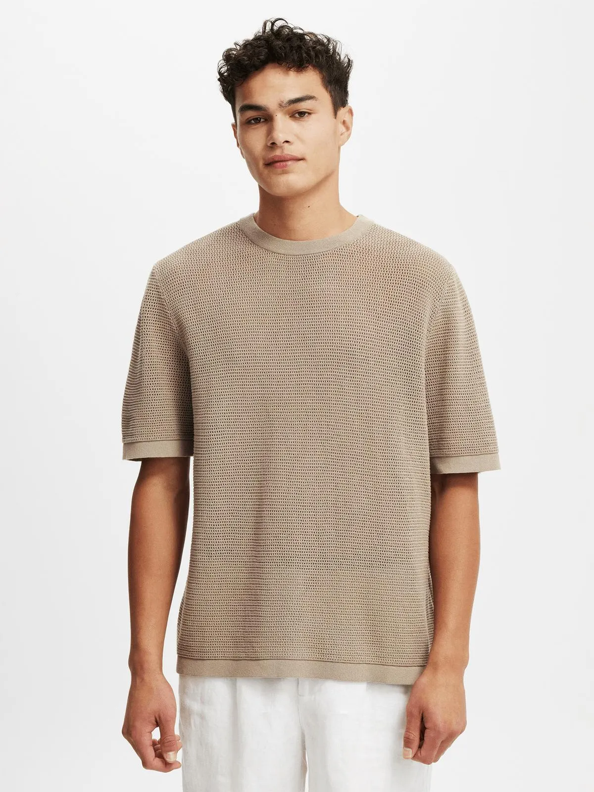 Men's Cotton On Grey Knit T-shirt