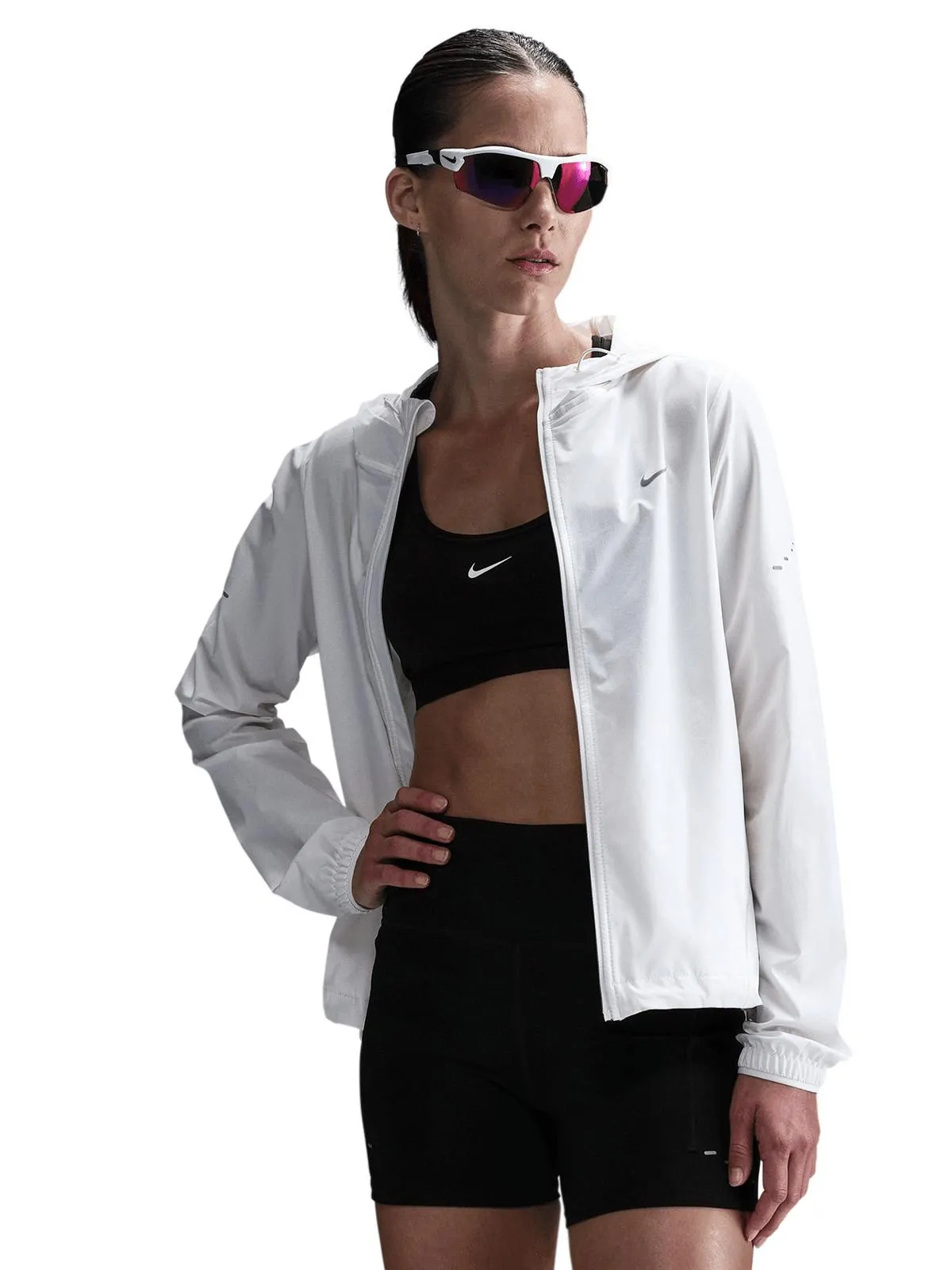 Nike Womens Swift 4 Inch Black/Reflective Silver Bike Shorts