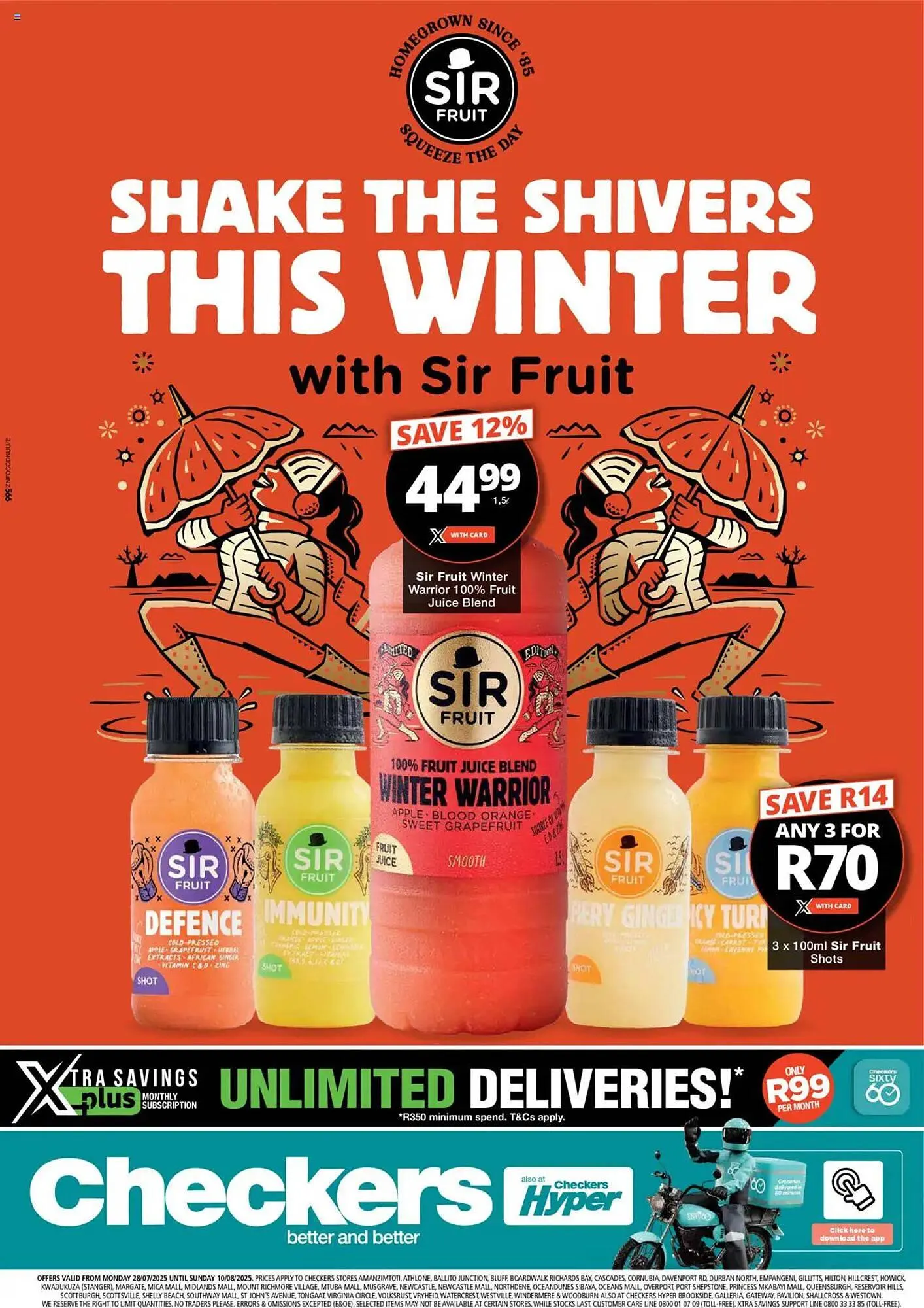 Checkers catalogue from 28 July to 10 August 2025 - Catalogue Page 1