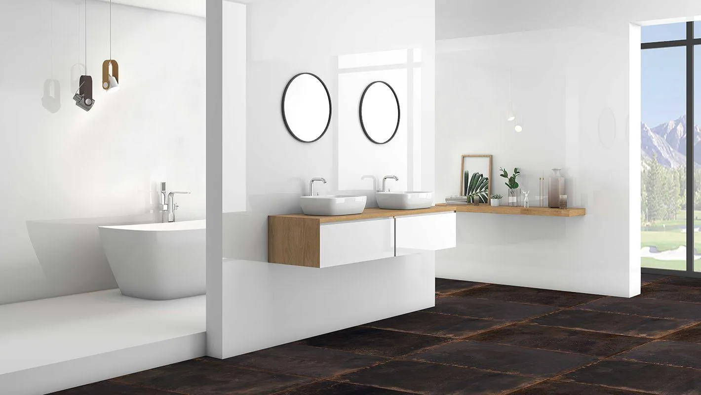 Oxidart Black Rectified Matt Glazed Porcelain Tile 600 x 1200mm