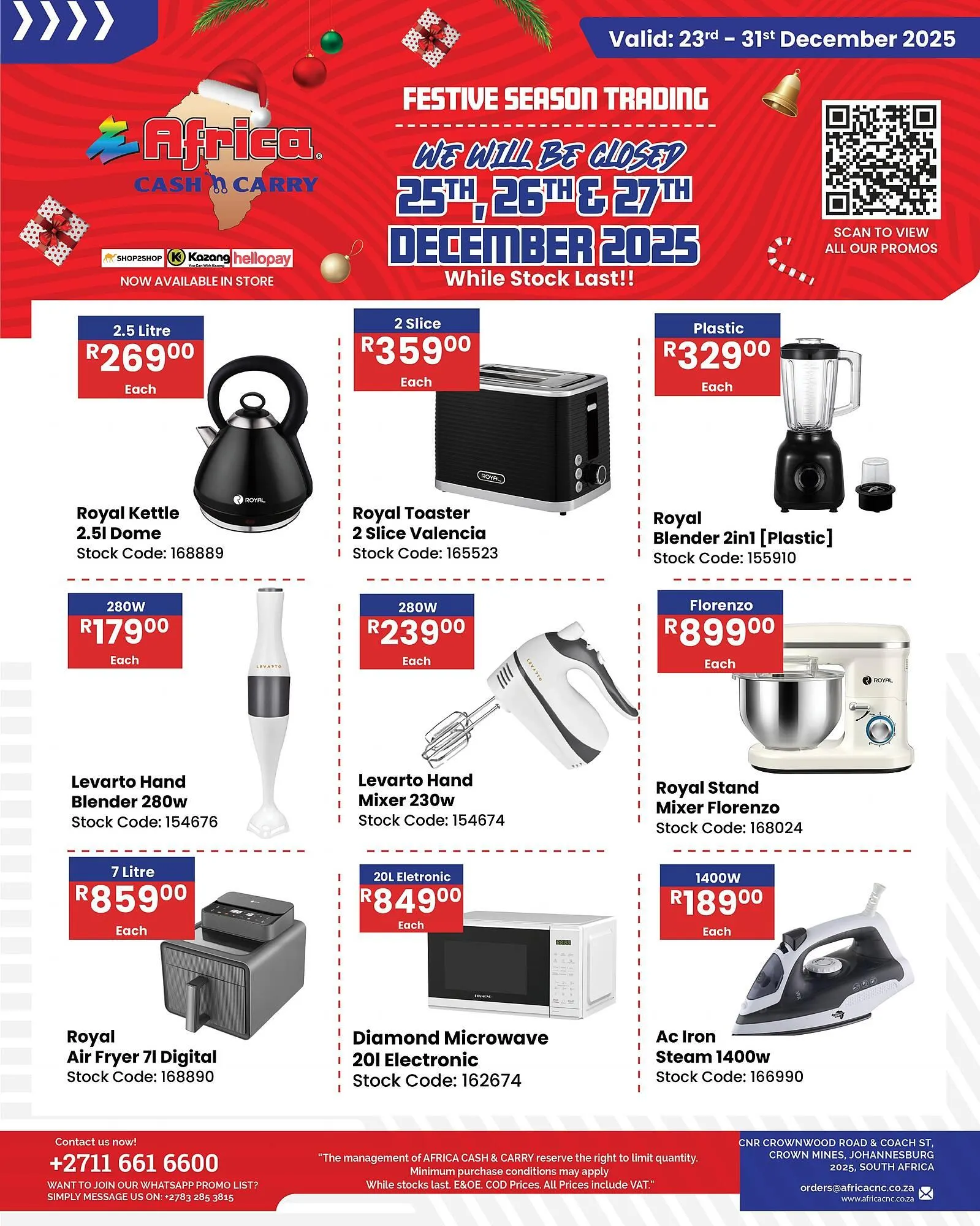 Africa Cash and Carry catalogue from 23 December to 29 December 2025 - Catalogue Page 1